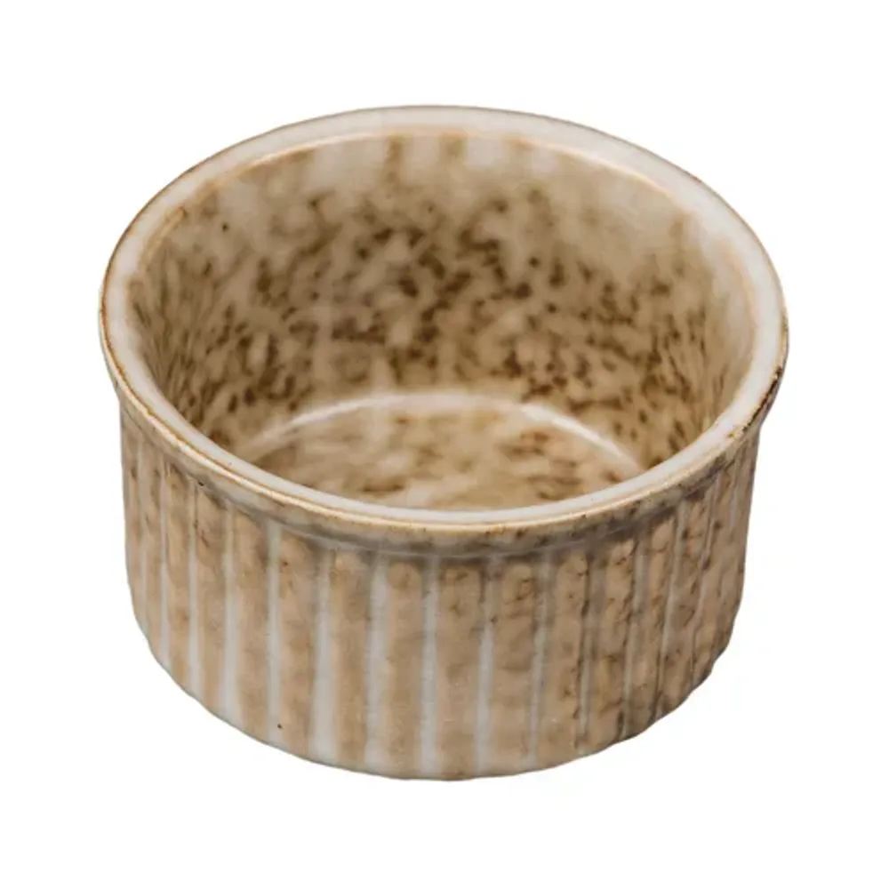 Соусник 90 мл d 7 см h4 см круглый Рамекин фарфор Brown Spider Silk P.L. Proff Cuisine [12]