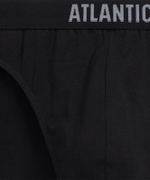 Мужские трусы слипы спорт Atlantic, набор 3 шт., хлопок, черные, 3MP-094