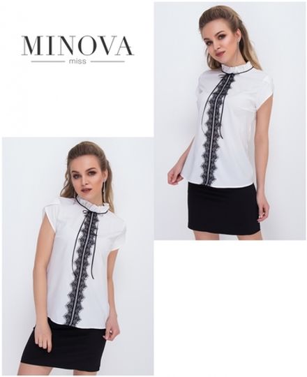 Блуза 1049-молочный Minova Фото 1