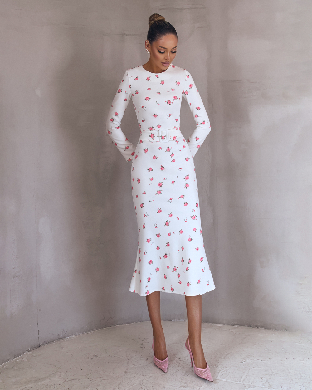 Платье Lina flower red