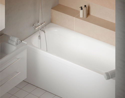 Ванна стальная WhiteWave OPTIMO 150*70 в комплекте с белыми подставками (OL-1500)