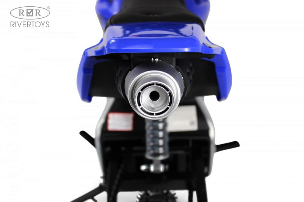 Детский электромотоцикл RiverToys E777KX E777KX-MOTO-BLUE/синий