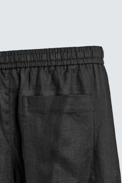 ZARA БРЮКИ RELAXED FIT ИЗ 100% ЛЬНА, ЧЕРНЫЙ
