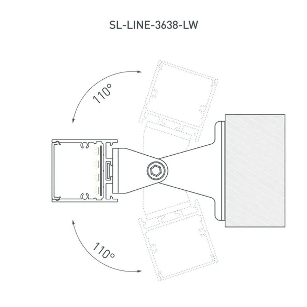 Профиль SL-LINE-3638-LW-3000 WHITE (Arlight, Алюминий) 043975(1)