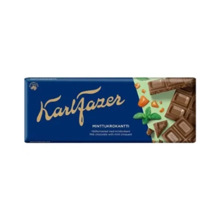 Молочный шоколад Fazer с мятой и карамелью 180 г