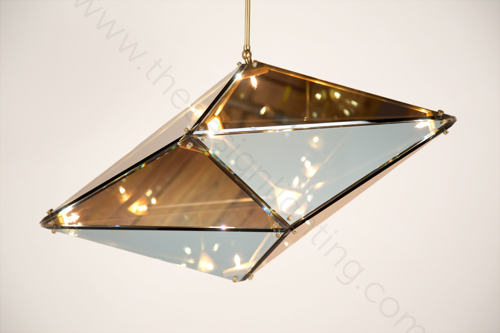 Pendant design lamp  Maxhedron Vertical by Bec Brittain (Amber)
