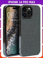 Дизайнерский чехол для IPHONE 14 PRO MAX с мягкой тканевой поверхностью