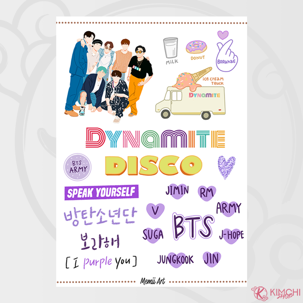 Стикер-пак "BTS - Dynamite" Стикер-пак "BTS - Dynamite"