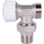 Клапан термостатический угловой STOUT - 1/2" x 3/4"EK (НР/НГ евроконус, PN10, Tmax 100°C)