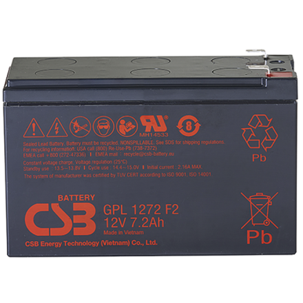 Аккумулятор CSB GPL1272 F2 FR ( 7,2Ач / 12В ) AGM
