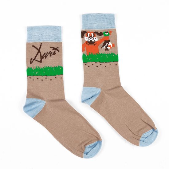 Носки ЗАПОРОЖЕЦ Собака и Утка Бежевый