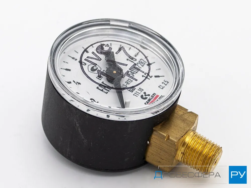 Манометр для компрессора 2,5 бар (0,25 МПа) радиальный R 1/8" диаметр 39 мм арт. M043-R02,5