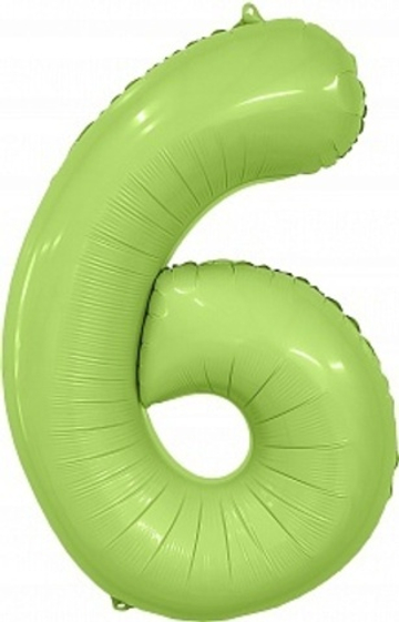 Р Цифра 6 Slim Мистик Фисташка (40''/102 см)