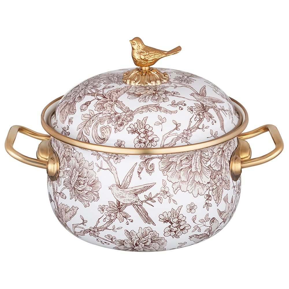 КАСТРЮЛЯ ЭМАЛИРОВАННАЯ LEFARD С КРЫШКОЙ, СЕРИЯ ROYAL GARDEN 2,1Л, ДИА.16СМ ПОДХОДИТ ДЛЯ ИНДУКЦИОН.ПЛ