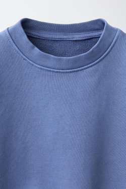 ZARA ОДНОТОННАЯ ТОЛСТОВКА, ЯРКО-СИНИЙ