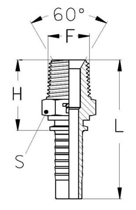 Фитинг DN 10 BSPT 1/4