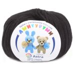 Пряжа Astra Premium (Астра Премиум) Амигуруми / уп.6 мот. по 50 г, 175 м, 003 черный