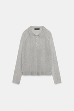 ОДНОТОННЫЙ ТРИКОТАЖНЫЙ СВИТЕР ПОЛО — ZARA
