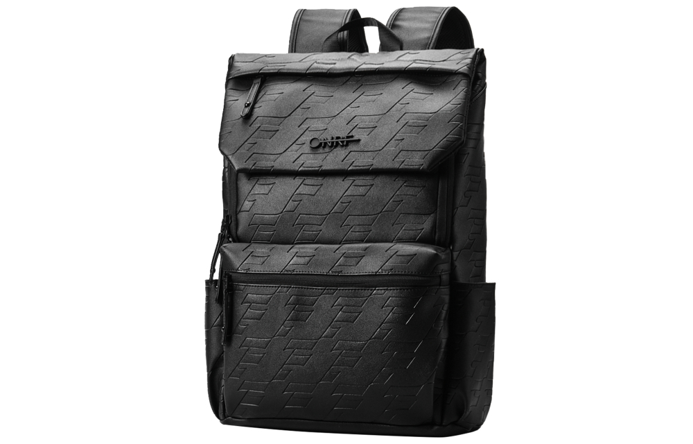 ONRF PVC Backpack Laptop Bag Regular Unisex Black