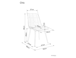 Стул SIGNAL CHIC Brego 18 серый/черный