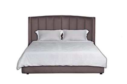 Кровать с подъемным меxанизмом Garda Decor лилово-серая ODRY1К-160M-Vel19+Vel09