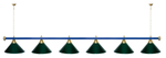 Лампа STARTBILLIARDS 6 пл. (плафоны золотые,штанга золотая,фурнитура золото)