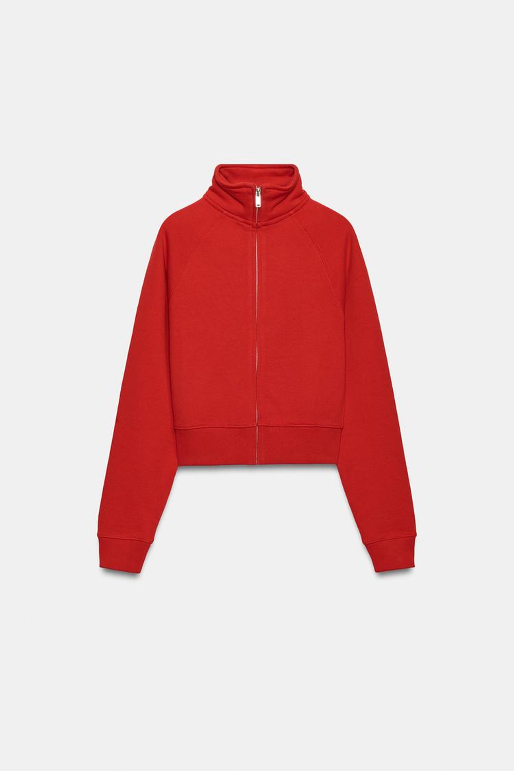 ZARA ТОЛСТОВКА С НАШИВКОЙ НА СПИНЕ, КРАСНЫЙ