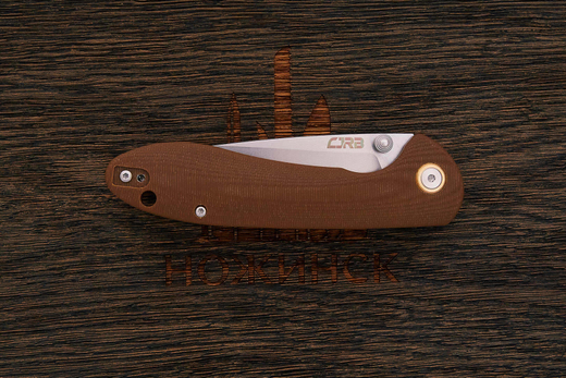 Нож складной CJRB J1912-BNC Feldspar, клинок 89мм, сталь D2, рукоять G10 коричневый