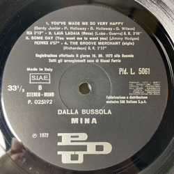 Винтажная виниловая пластинка LP Mina 1 + 1, Altro, Dalla Bussola (Италия 1972)