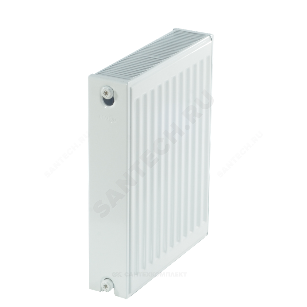 Радиатор стальной панельный Ventil Compact VC тип 22 500х1200 Qну=2658 Вт ниж/п в комплекте кронштейн. встроенный вентиль RAL 9016 (белый) Heaton Plus