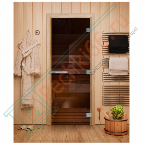 Дверь для бани и сауны Эталон, бронза 10мм, 200х80 см (по коробке) (DoorWood) в Кирове