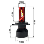 Светодиодные автомобильные LED лампы Sariti Y1 H4 5500K,12V