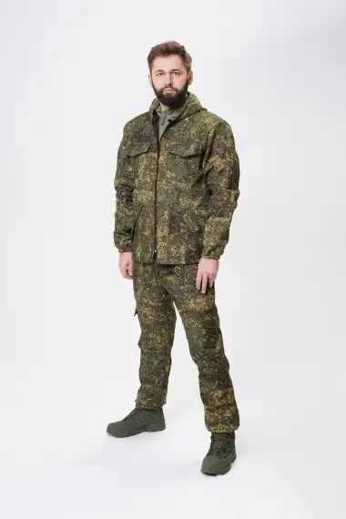 Брюки камуфляжные Зеленый пиксель прямого кроя Турист RIP-STOP