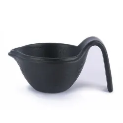 Соусник 50 мл d 10 см h4 см круглый с ручкой фарфор Black Raw Wood P.L. Proff Cuisine [12]