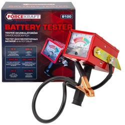 Тестер аккумуляторных батарей аналоговый (12V, 100А) FORCEKRAFT FK-B100