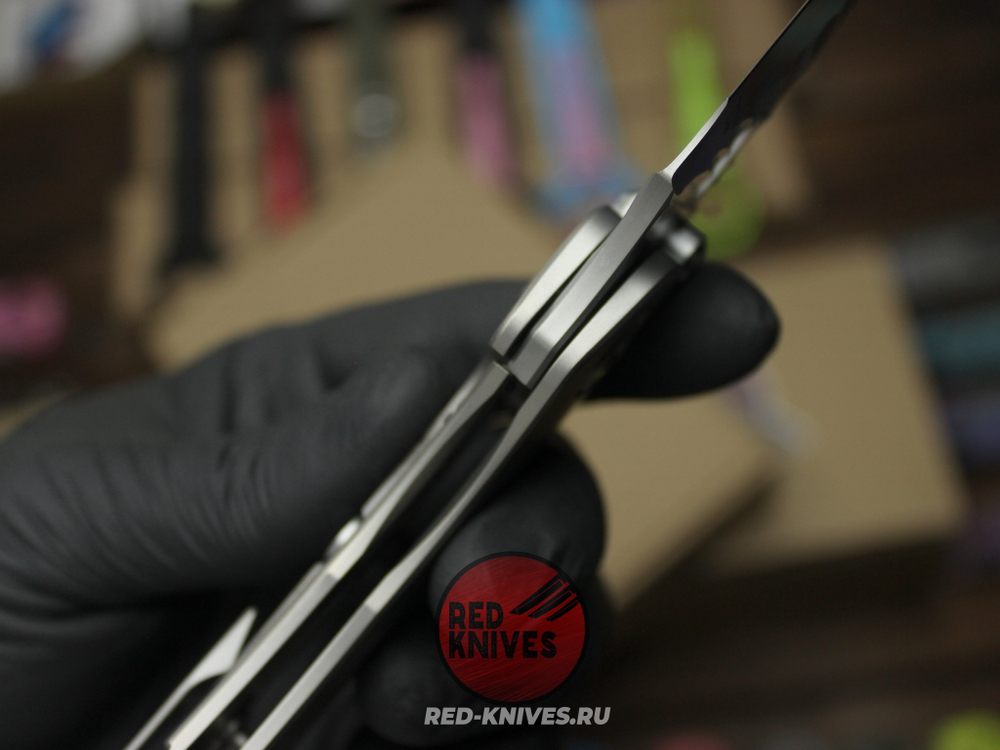 Нож Borka Blades Custom STITCH - рукоять титан, сухарь, ограниччитель