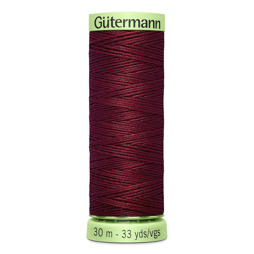 Нить Top Stitch 30/30 м для декоративной отстрочки, Gutermann, 369 винный