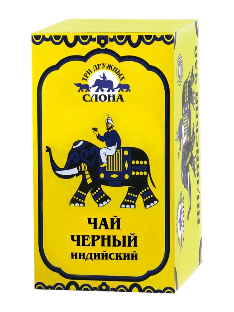 Чай черный индийский Три дружных слона 100 г x 10 шт