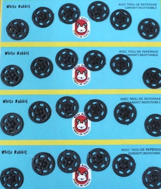 Кнопка пришивная пластик, d 1,5 см, чёрный