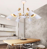 Ceiling design lamp  Duke by Delightfull (8 lampshades,  White)