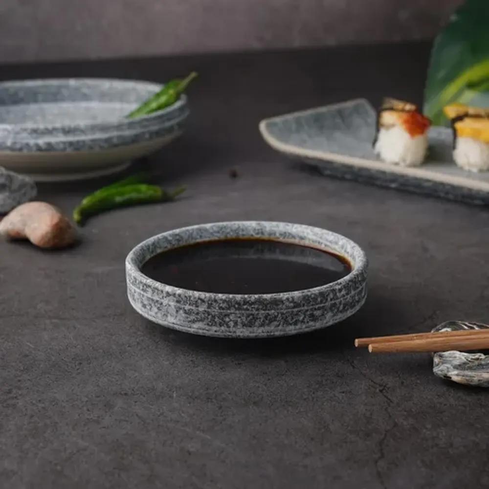 Соусник 60 мл d 8,8 см h2,3 см круглый фарфор Stone Untouched Taiga P.L. Proff Cuisine [1]