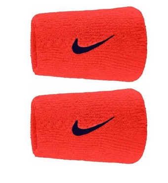 Напульсник теннисный Nike Swoosh Double-Wide 2P - Оранжевый