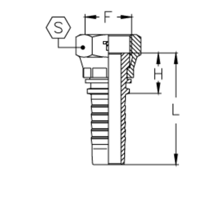 Фитинг DN 12 BSP (Г) 1/2 (flat face)