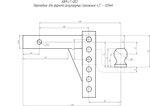 Переходник для фаркопа регулируемый (занижение 4,5/6/7,5/9" - 120/157/195/232 мм)