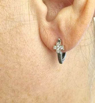 Серьги православные с фианитами