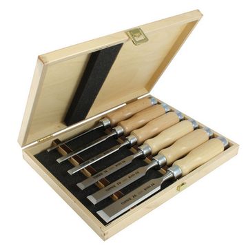 Набор из 6 плоских стамесок Narex Wood Line Profi (светлые) 853055