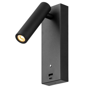 Светильник с разъёмами USB и Type-C 3W 3000K CL704431 чёрный Декарт Citilux