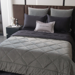 КПБ на резинке Сатин Velvet Premium с Одеялом VPR004, Евро, 4 наволочки, простынь 160*200*25