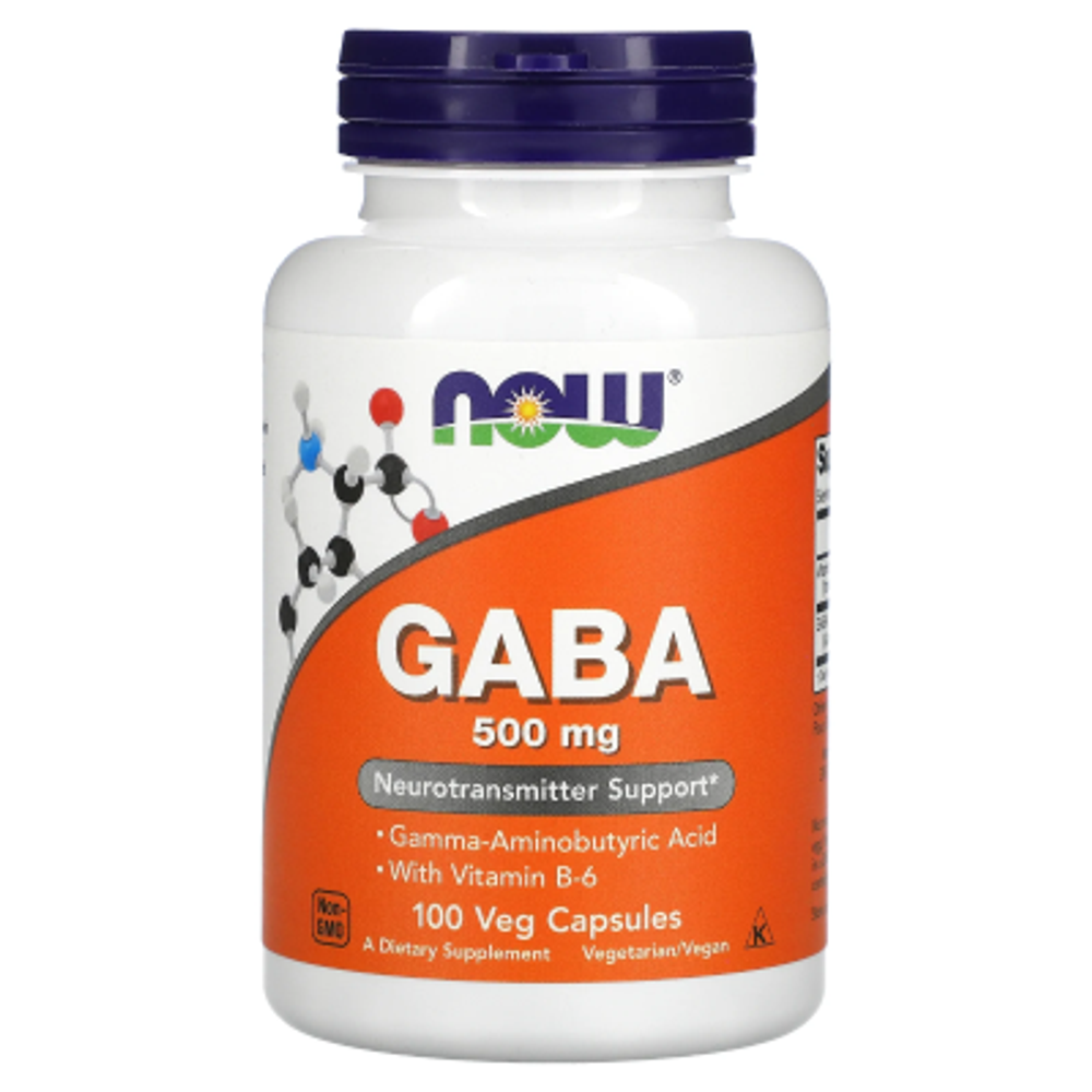 NOW GABA 500 мг 100 капсул