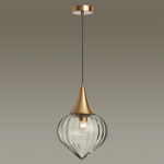 4950/1 PENDANT ODL22 401 бронзовый/прозрачный/стекло Подвес E14 1*40W KESTA